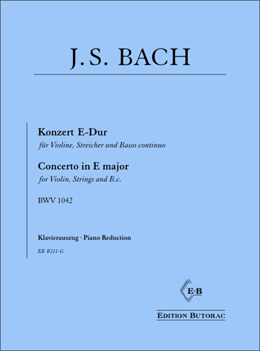 Cover - Bach, Concerto in E major (BWV 1042)